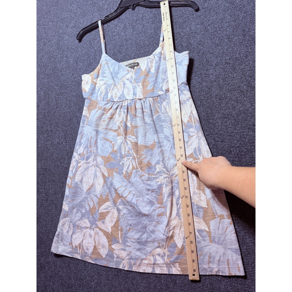 Tommy Bahama Floral Camisole Dress Womens Tan Blue Excellent Tropical Casual - Picture 7 of 8